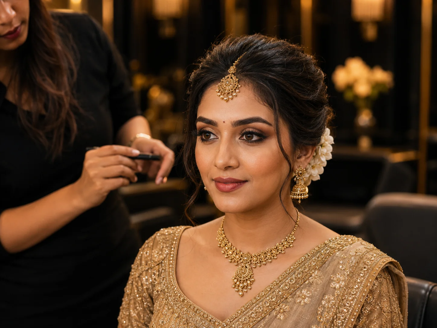 Professional bridal makeup at Studieo7 Thalambur