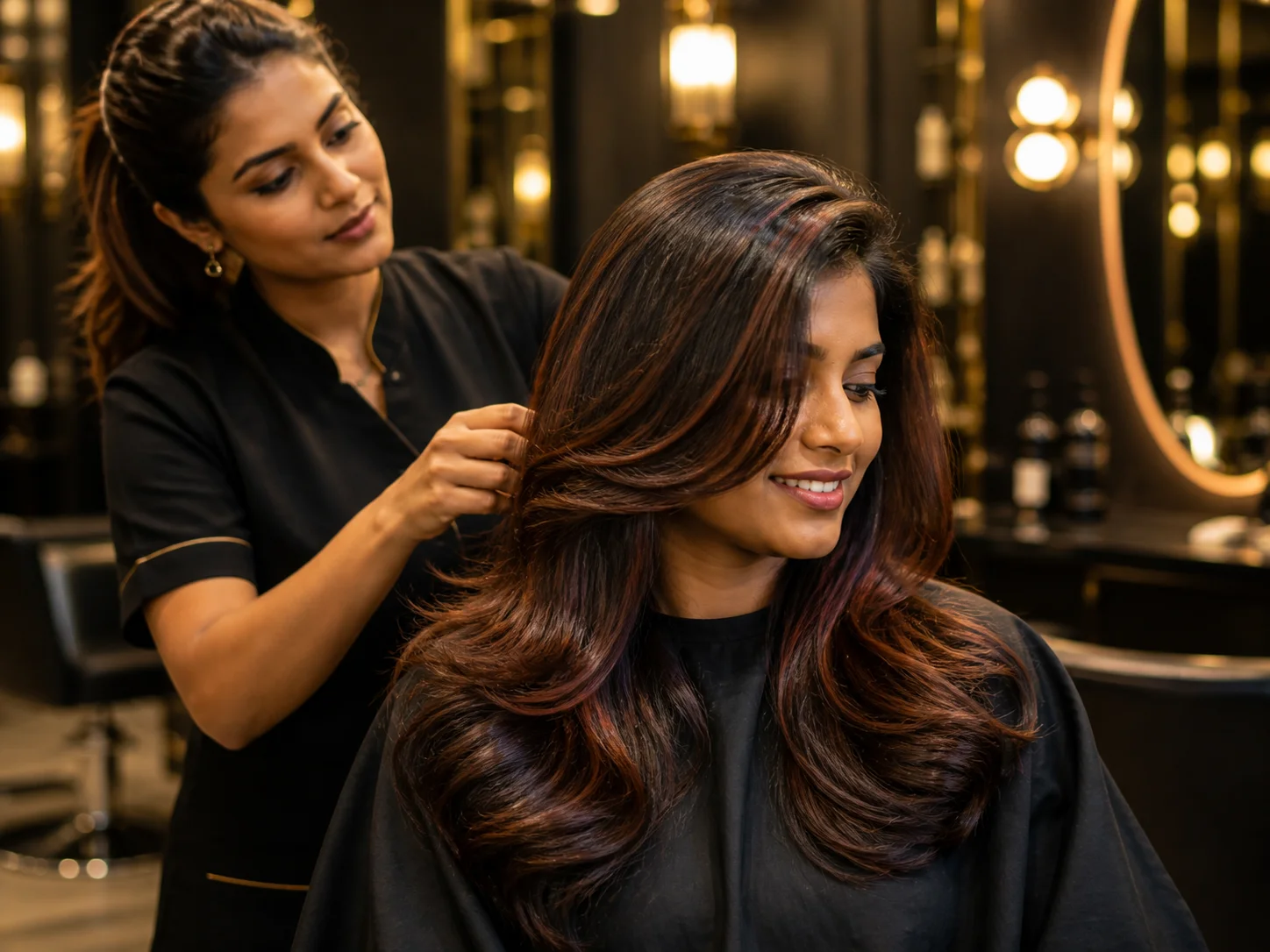 Hair colouring and highlights at Studieo7 Thalambur
