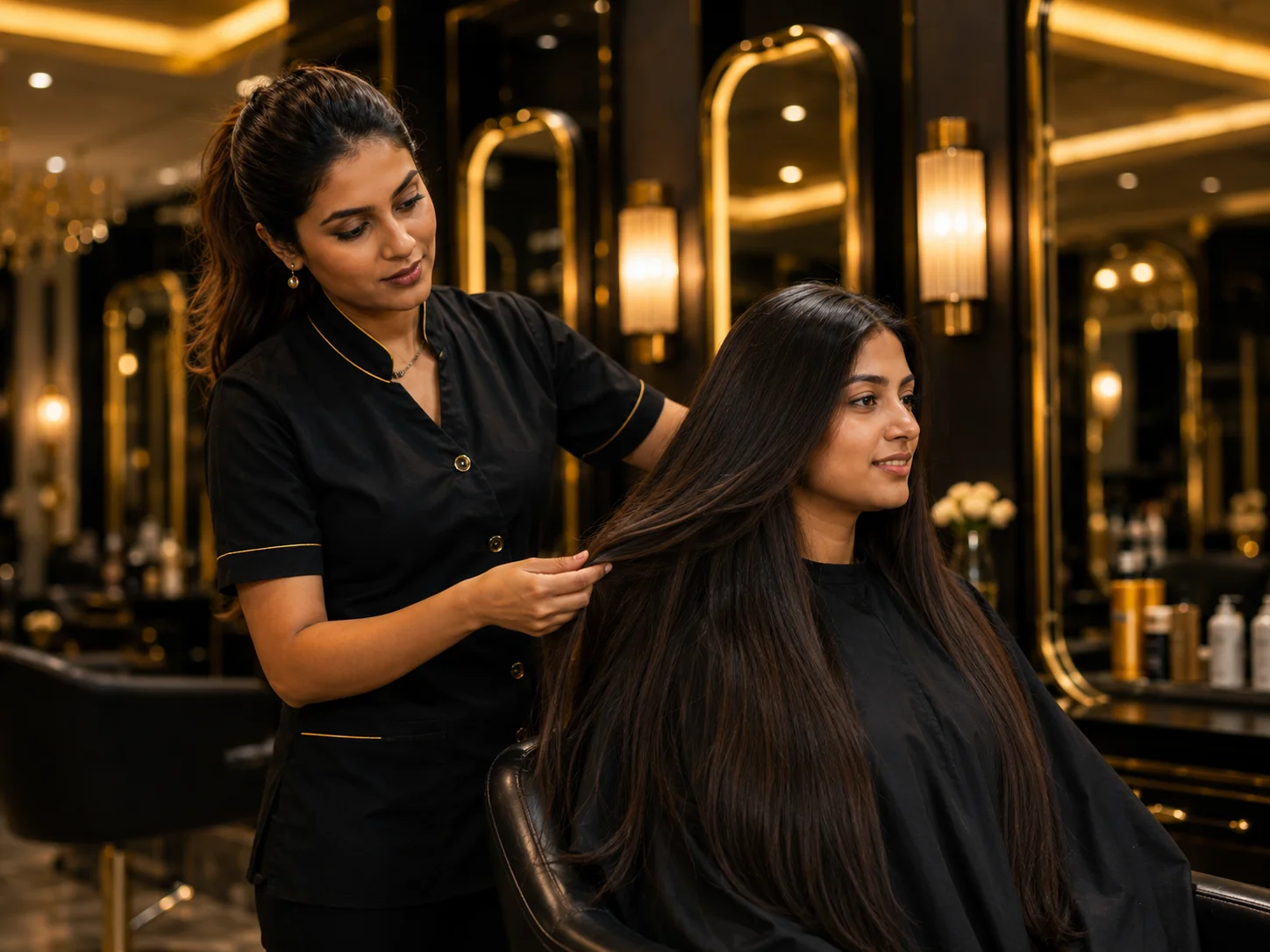 Hair extension and volume service at Studieo7 Thalambur