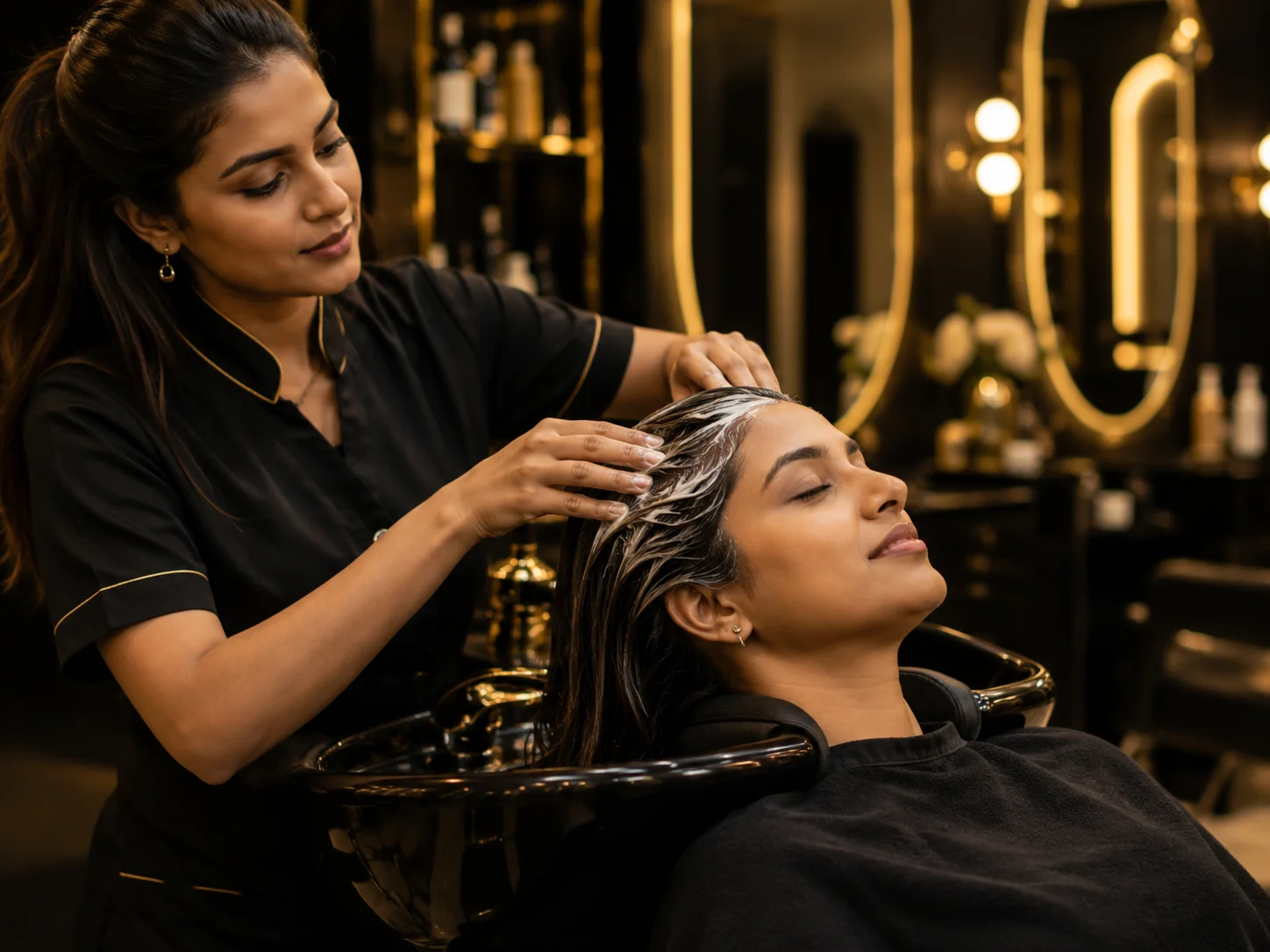 Hair spa and hair care at Studieo7 Thalambur