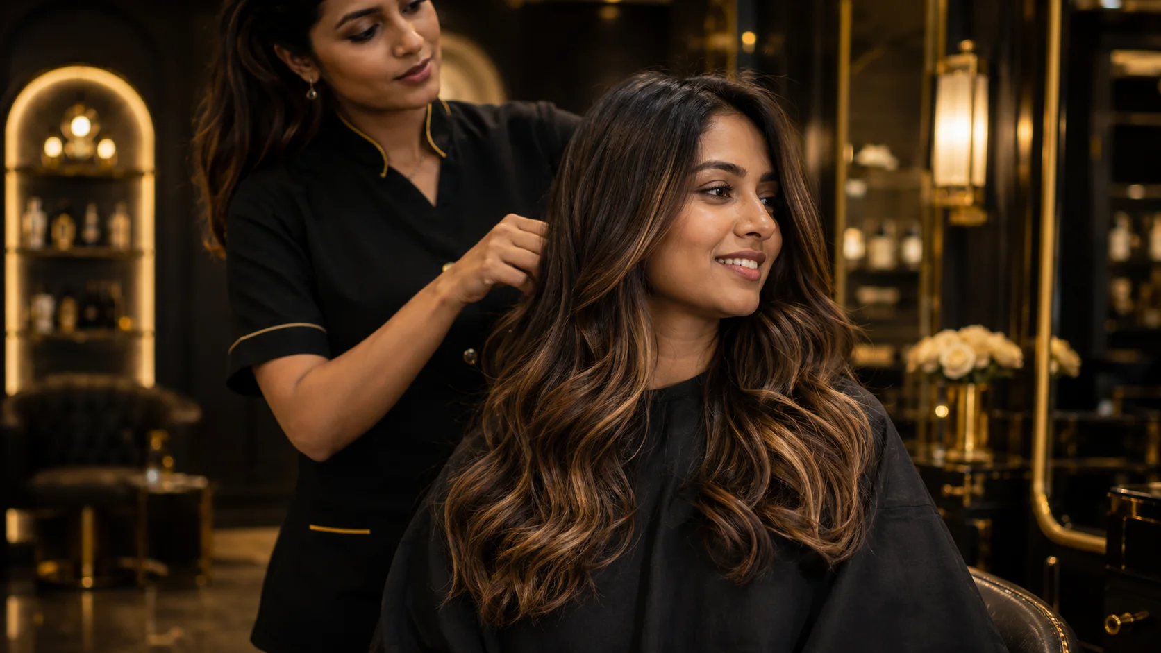 Hair colouring service at Studieo7 Thalambur