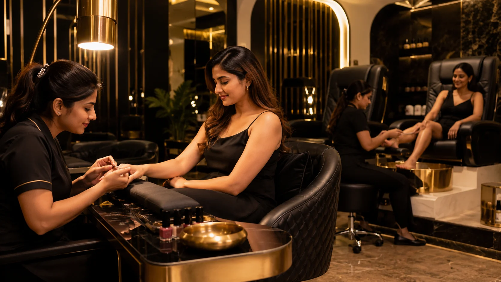 Manicure and pedicure service at Studieo7 Thalambur