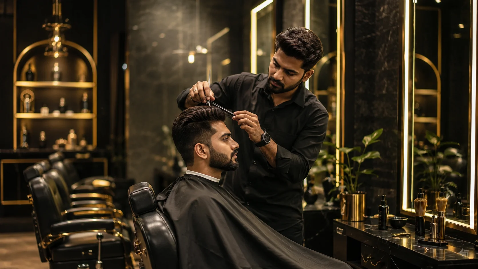Men haircut service at Studieo7 Thalambur